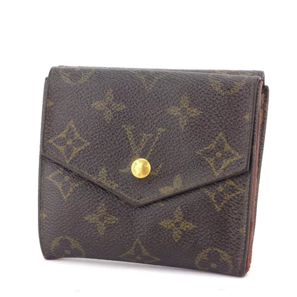 Louis Vuitton W hook purse Monogram beige Monogram canvas Authentic used T10540 - Picture 1 of 9
